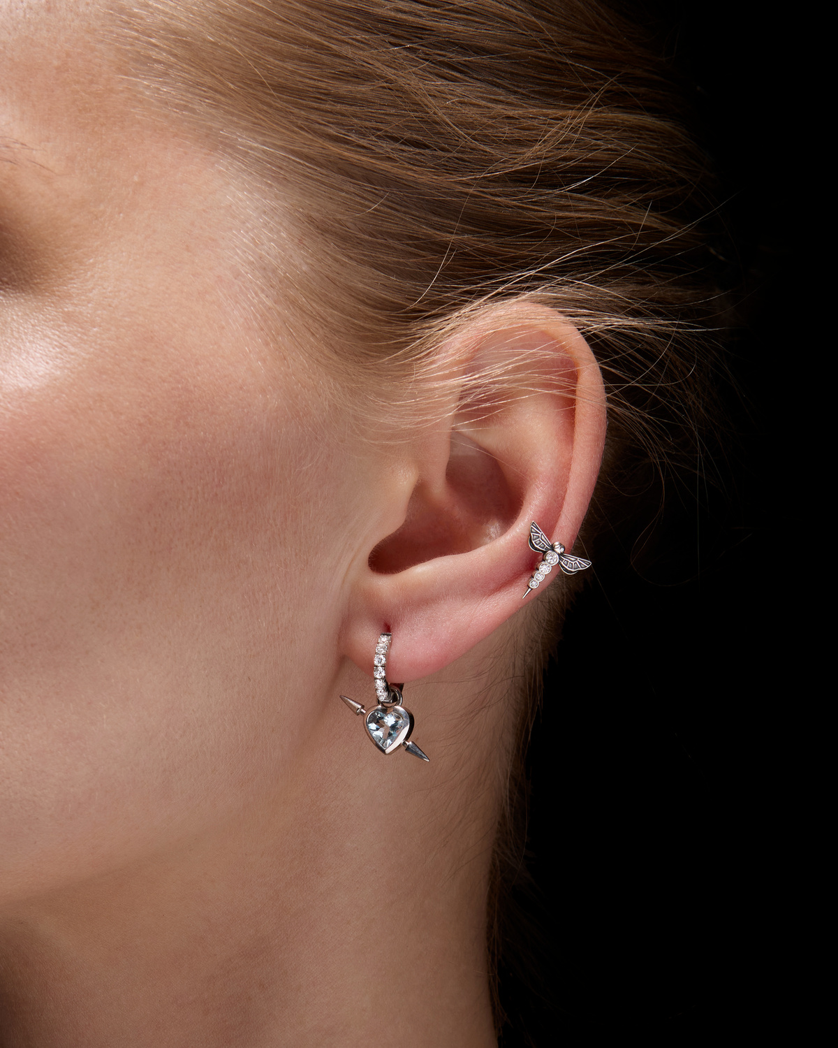 Rebel Heart Diamond Earring-image-3