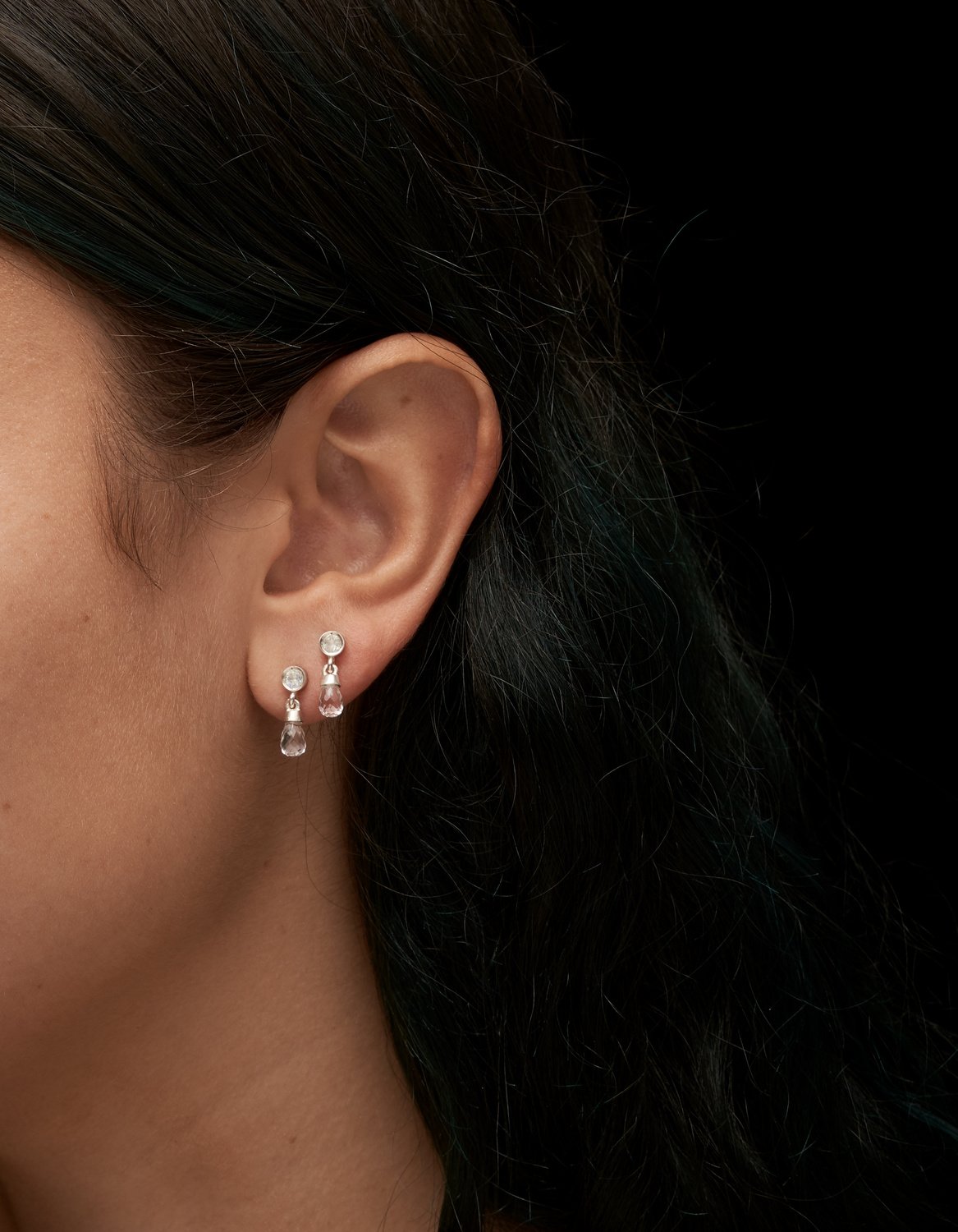 Moon Tear Ear Stud-image-1