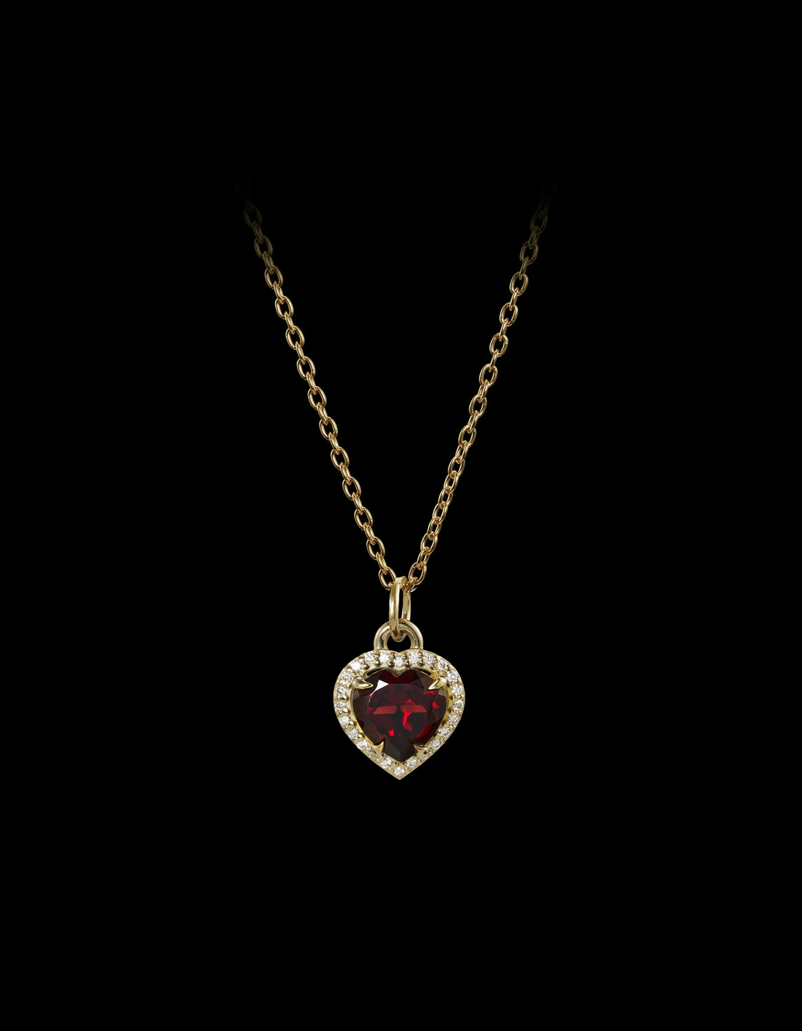 Halo Heart Necklace-image-0