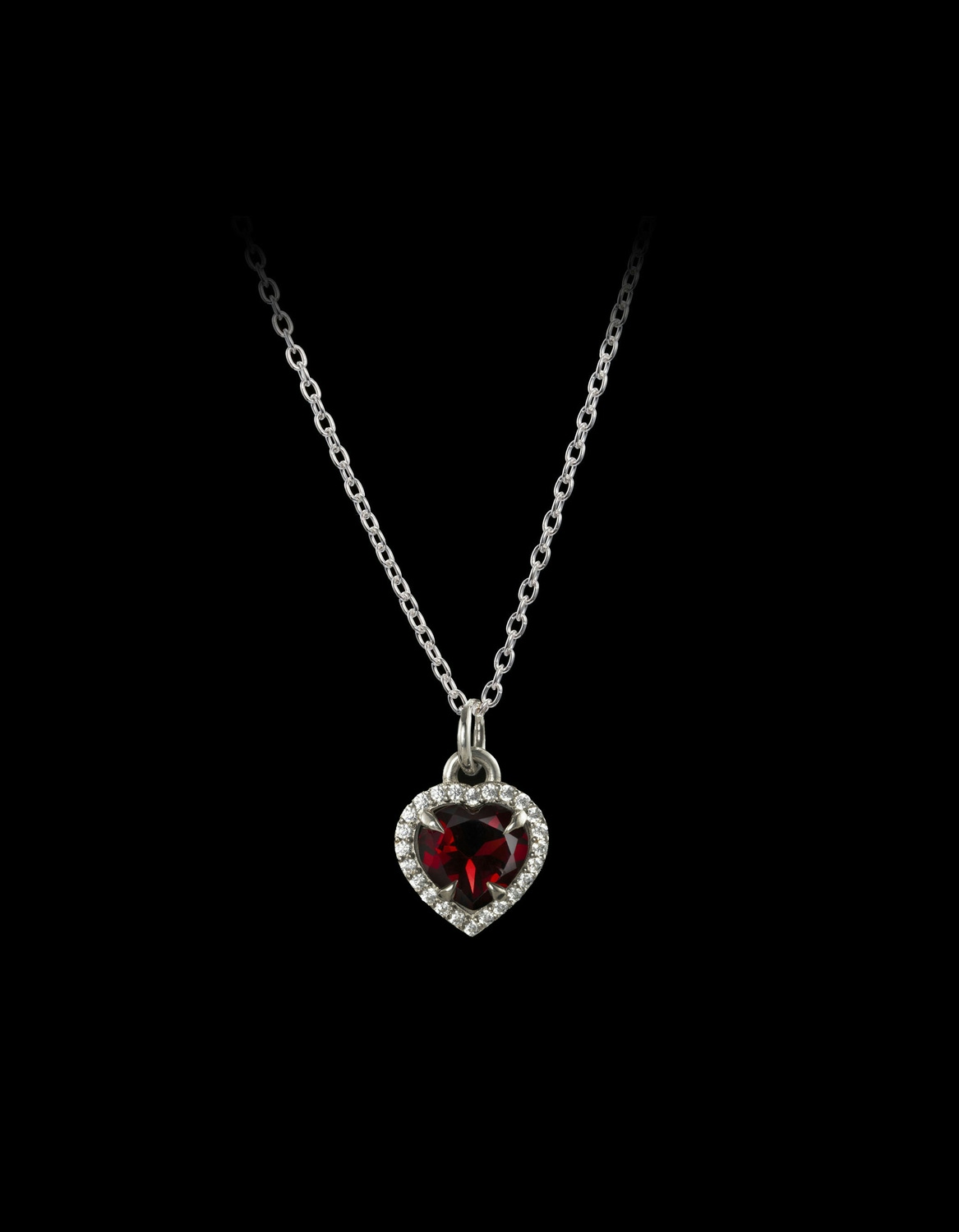 Halo Heart Necklace-image-0