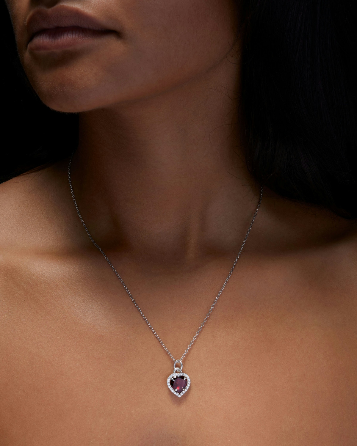 Halo Heart Necklace-image-1