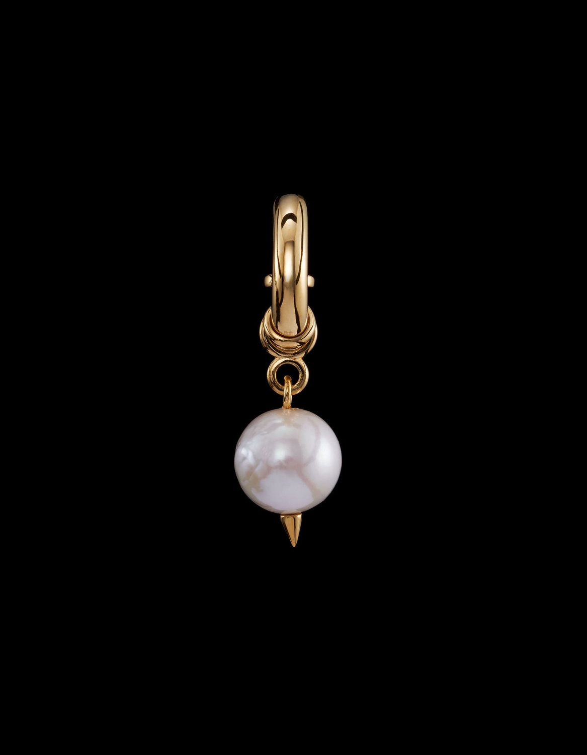 Chunky Pierced Pearl Earring-image-0