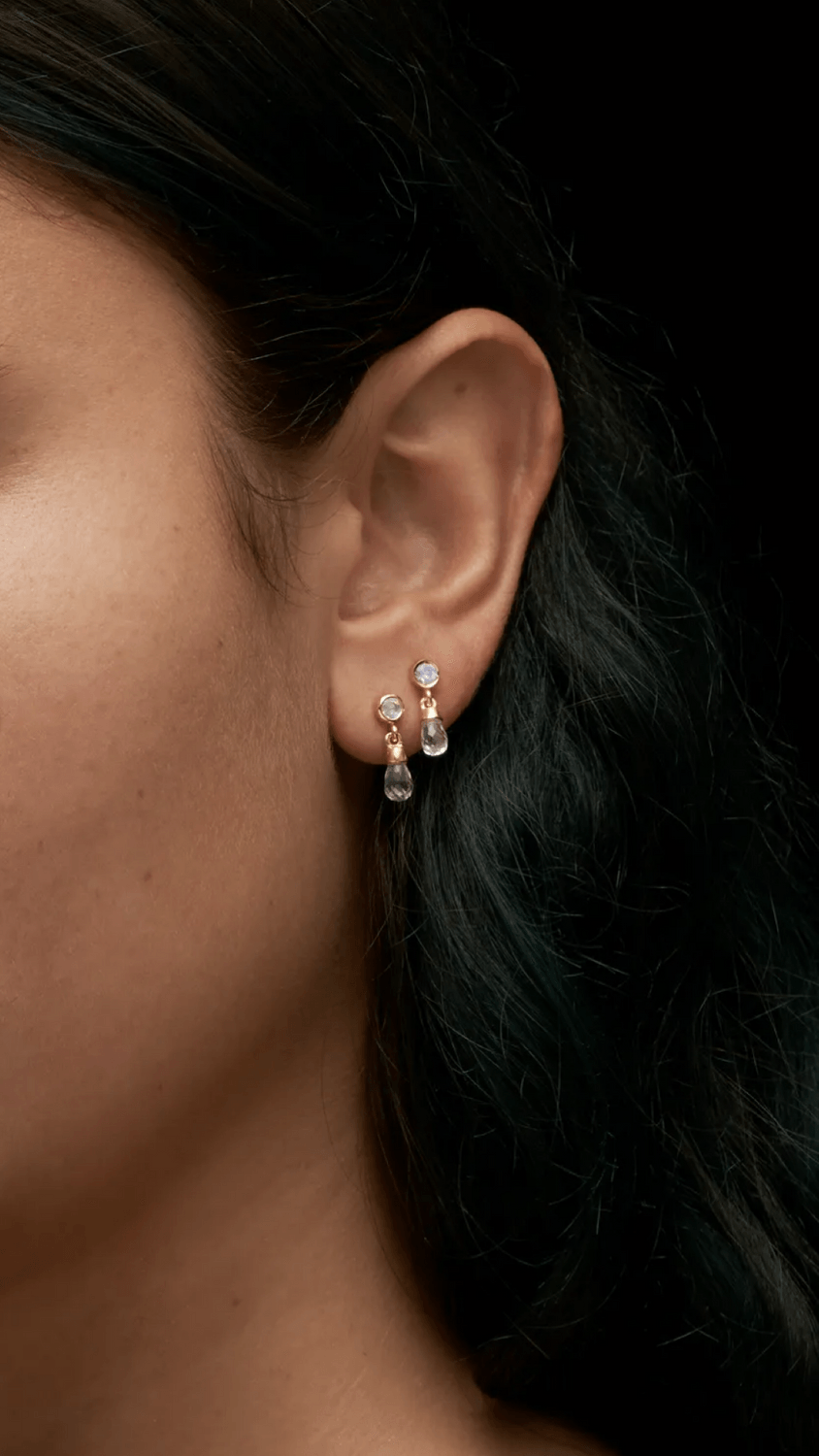 Moon Tear Ear Stud-image-1