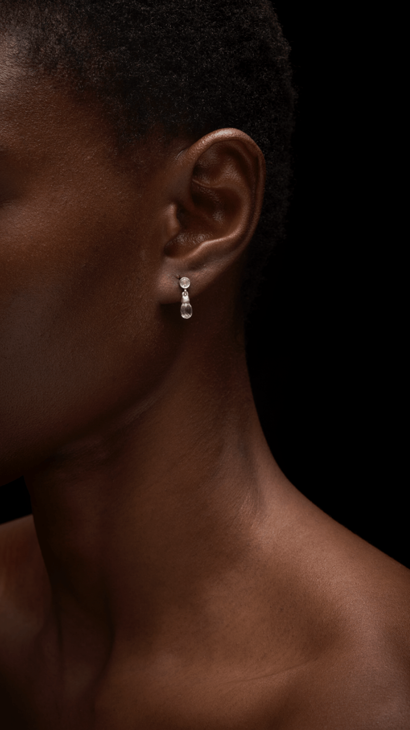 Moon Tear Ear Stud-image-1