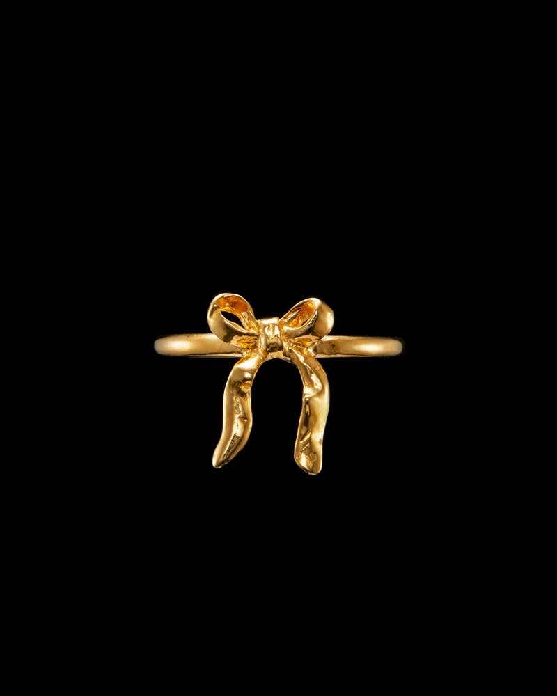 Bow Ring - Gold-plated Silver