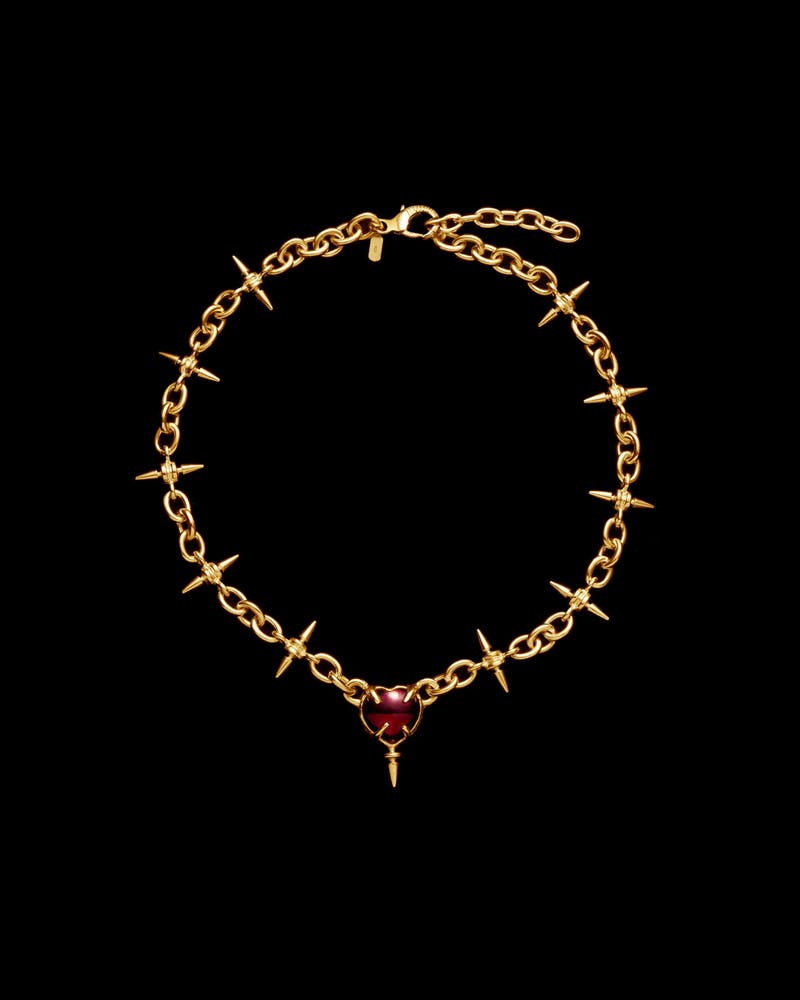 Gold-plated Silver - Red Garnet