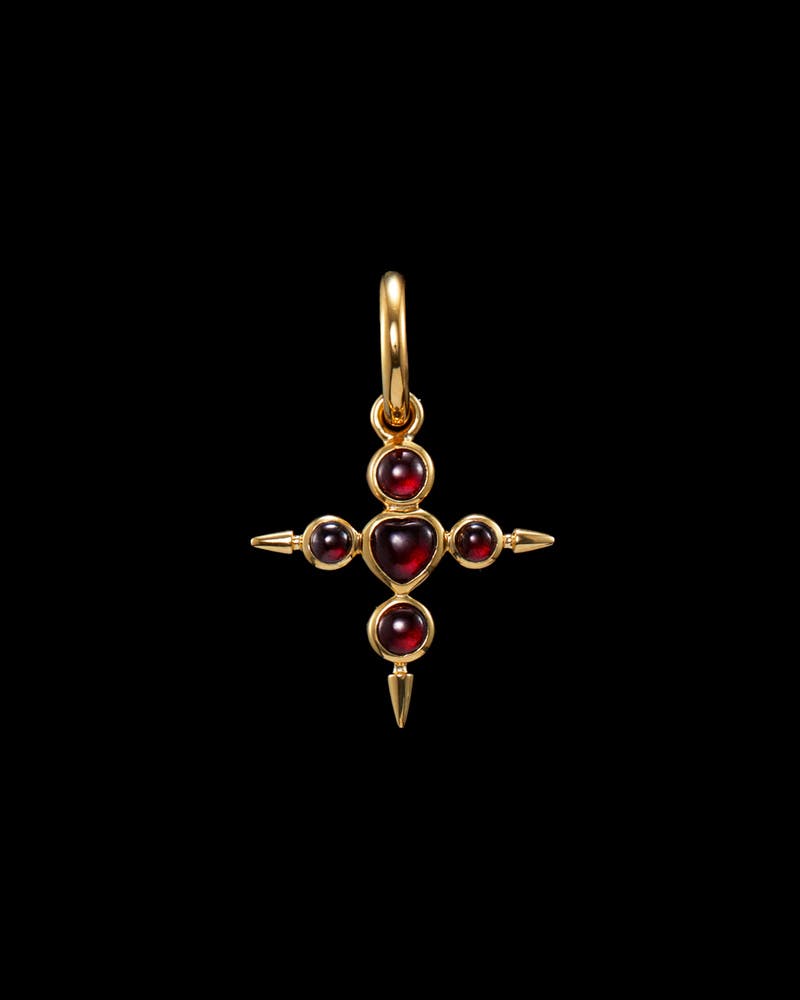 Gold-plated Silver - Red Garnet