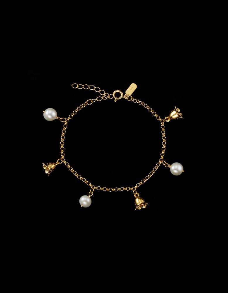 Gold-plated Silver Freshwater Pearl