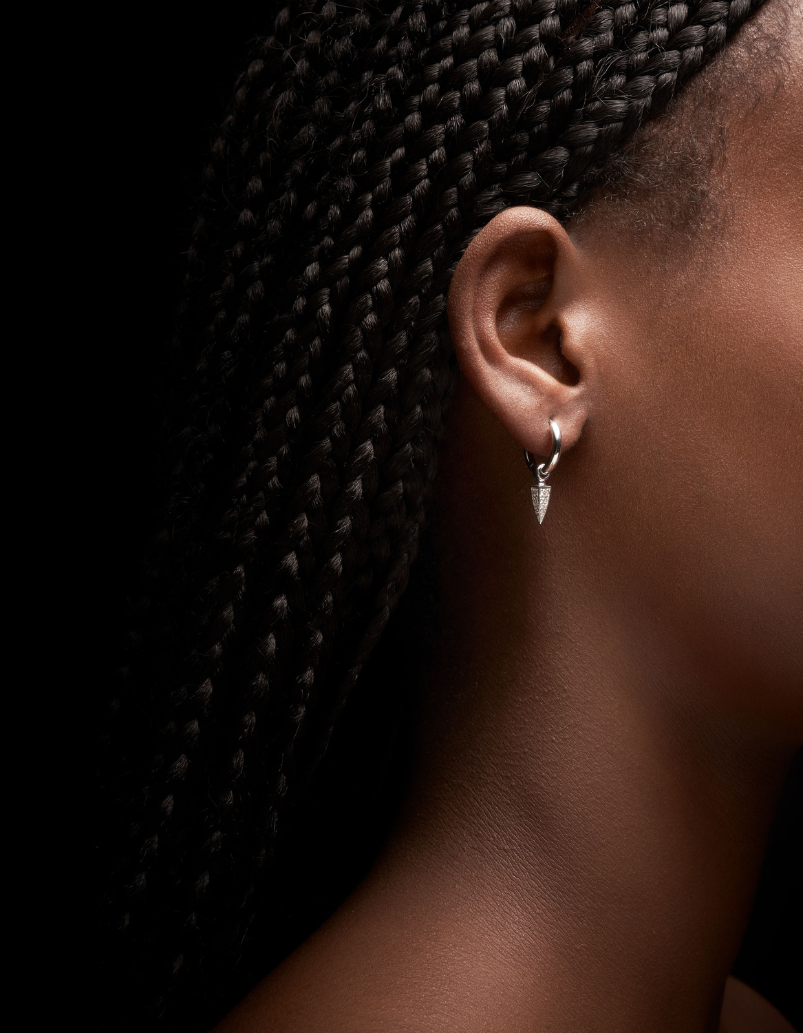 Tiny Poison Arrow Diamond Earring-image-1