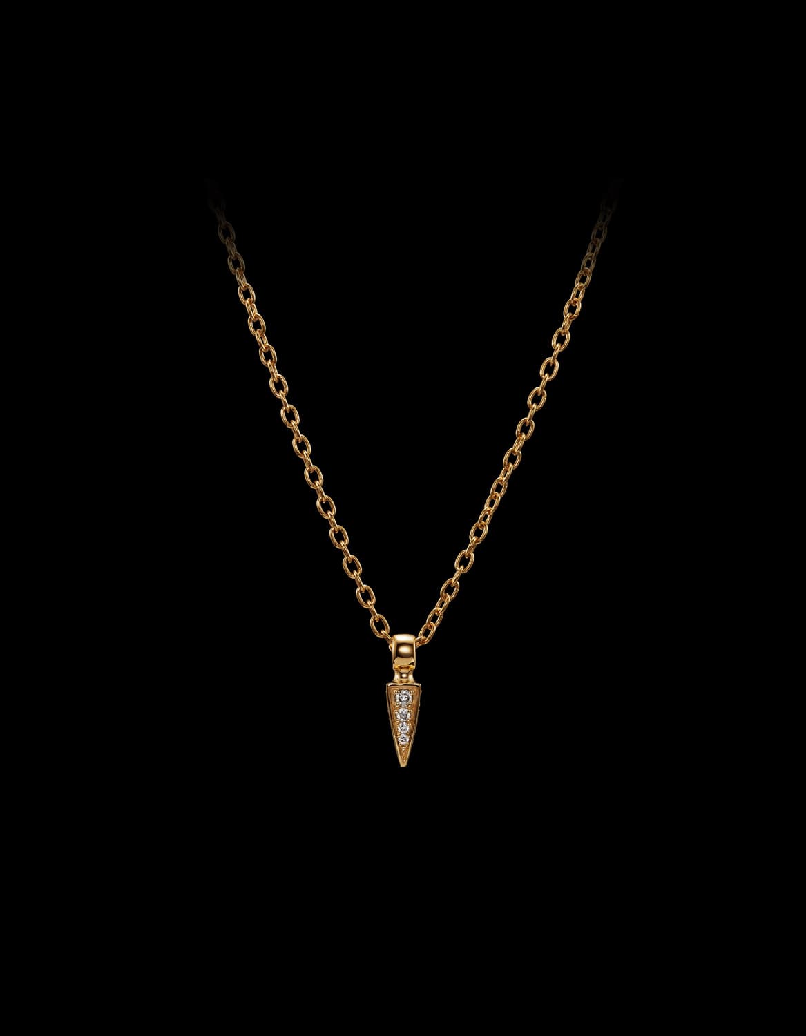 Tiny Poison Arrow Diamond Necklace