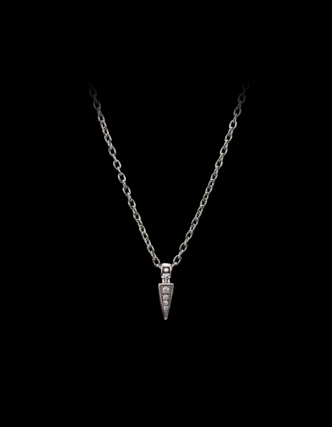 Tiny Poison Arrow Diamond Necklace-image-0