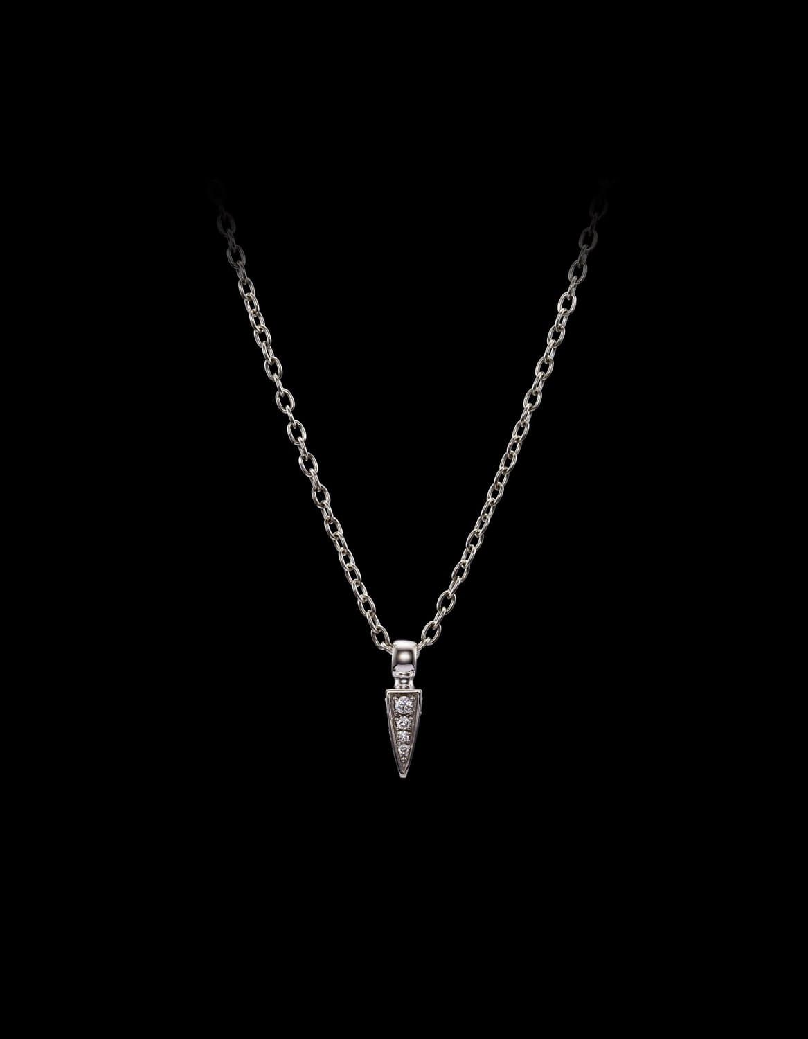 Tiny Poison Arrow Diamond Necklace