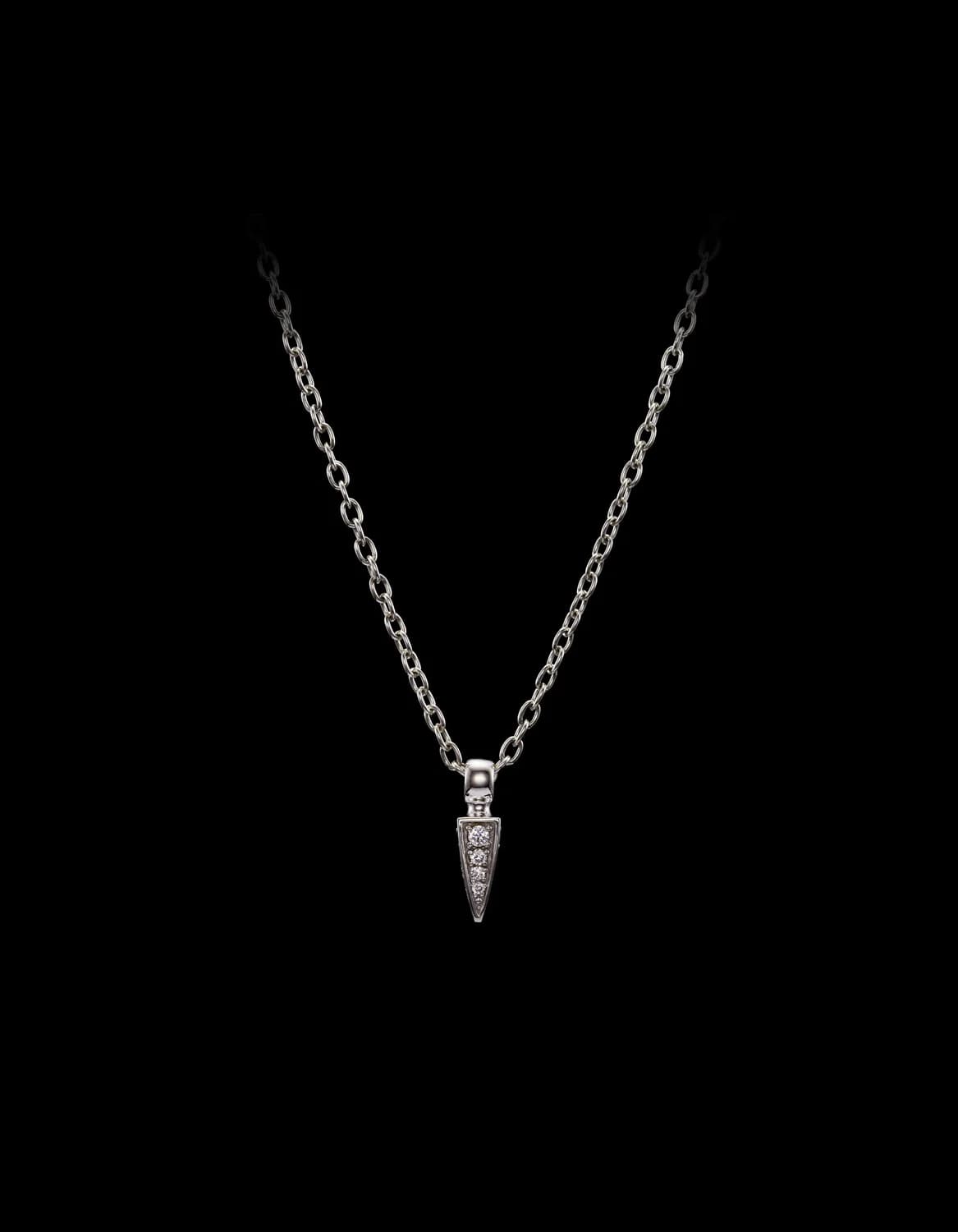 Tiny Poison Arrow Diamond Necklace