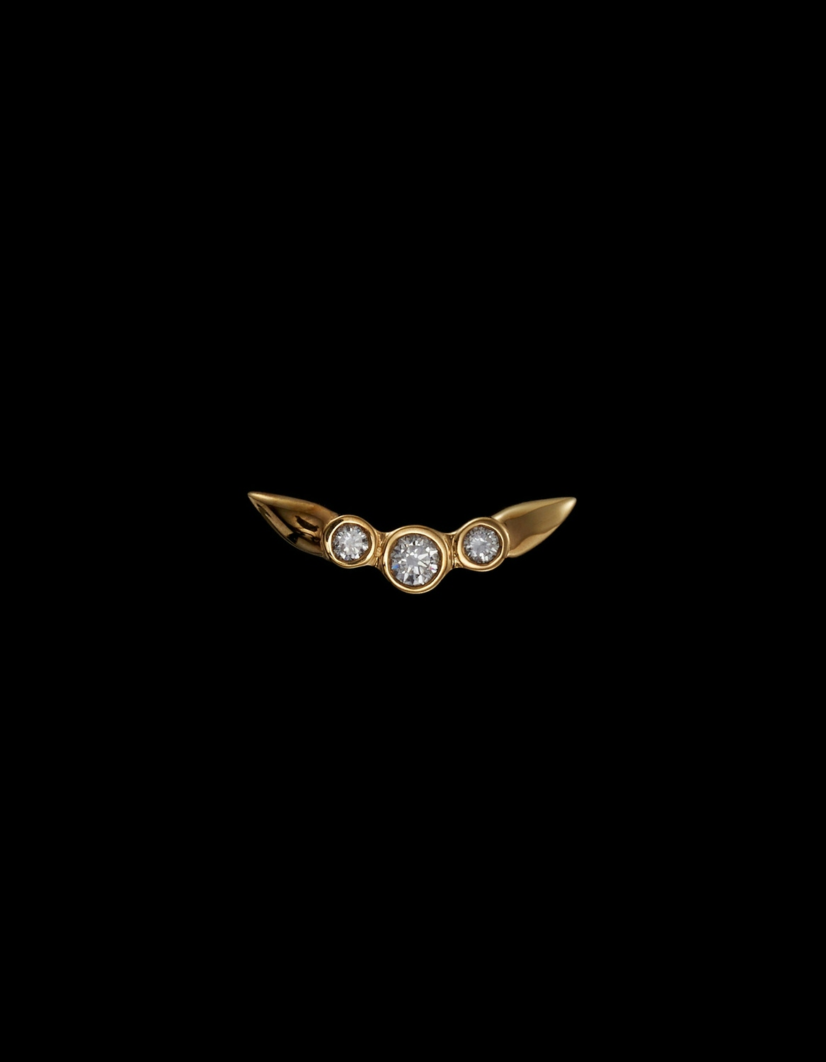 Dragons Tail Diamond Ear Stud-image-0