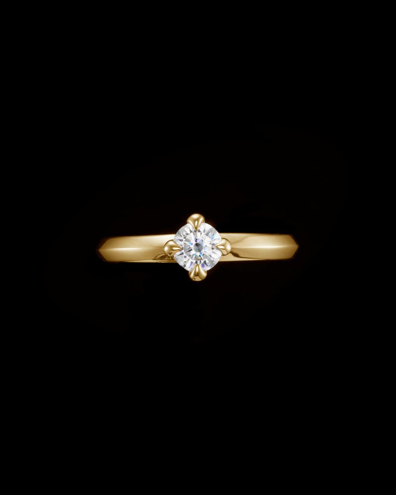 Snatched Ring - 18K Yellow Gold - 0.5CT G/VS Diamond - Made to Order