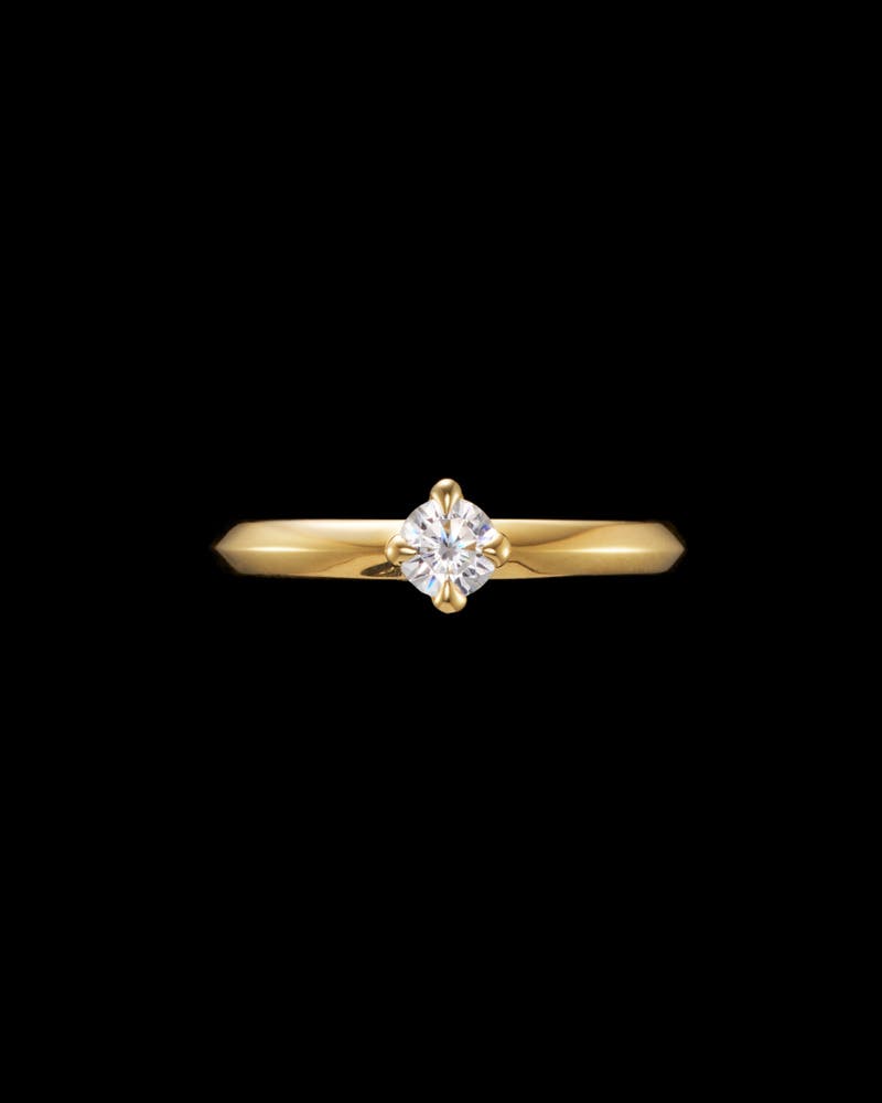 Snatched Ring - 18K Yellow Gold - 0.3CT G/VS Diamond - Made to Order