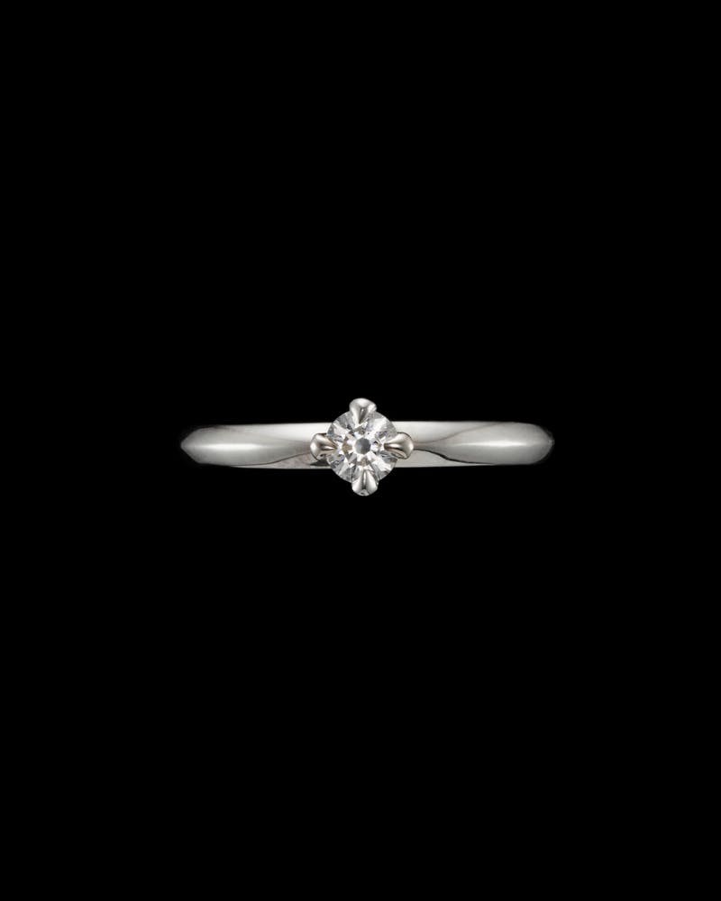 Snatched Ring - 18K White Gold - 0.3CT G/VS Diamond - Made to Order