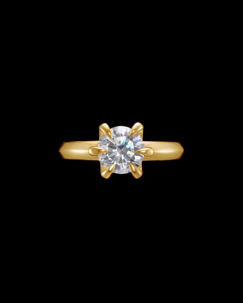 Captured Diamond Ring - 18K Yellow Gold - 2.0CT G/VS Diamond - Made to Order