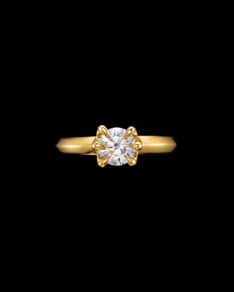 Captured Diamond Ring - 18K Yellow Gold - 1.0CT G/VS Diamond - Made to Order