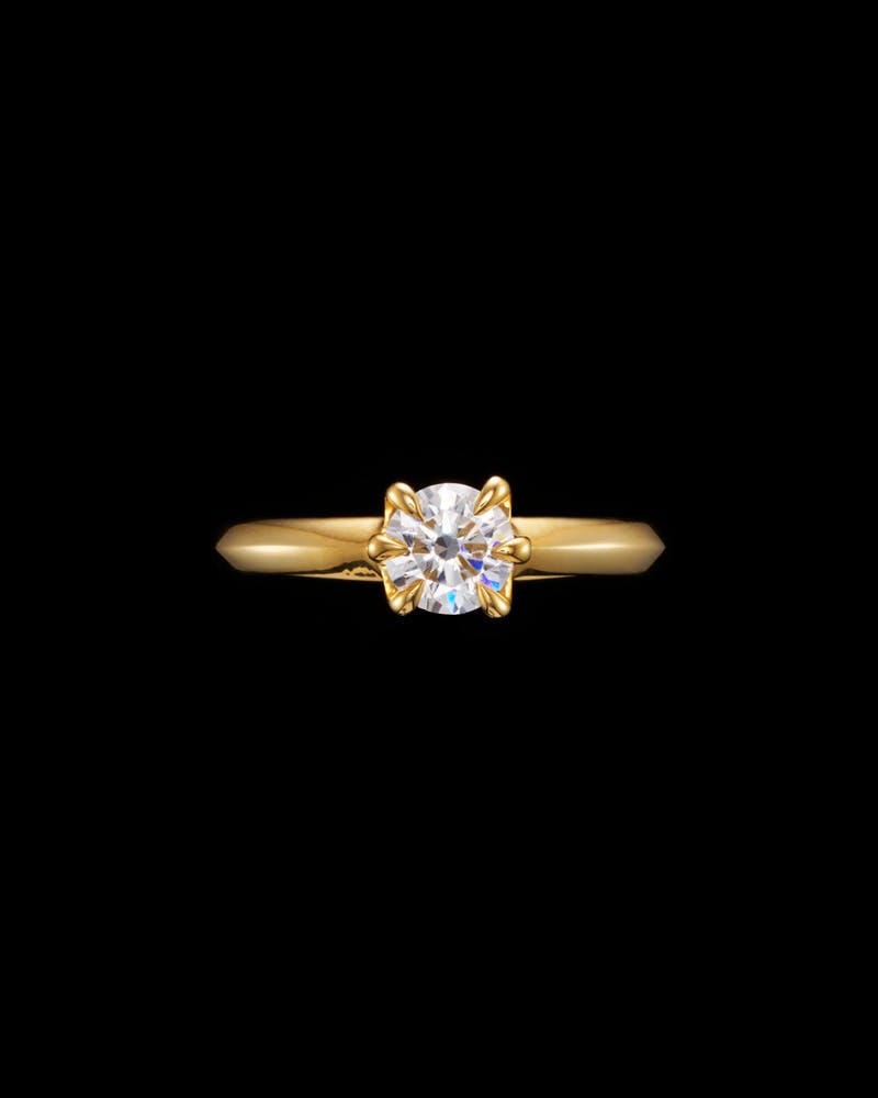 Captured Diamond Ring - 18K Yellow Gold - 0.8CT G/VS Diamond - Made to Order
