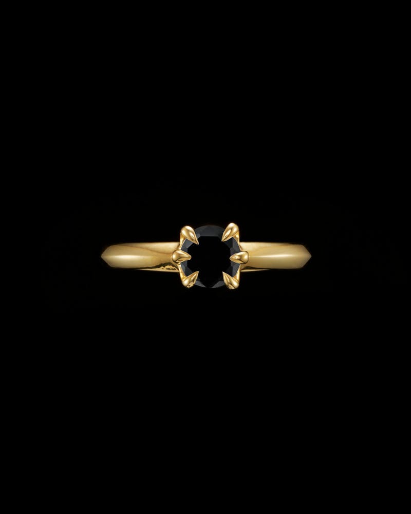 18K Yellow Gold - 0.8CT Black Diamond - Made to Order