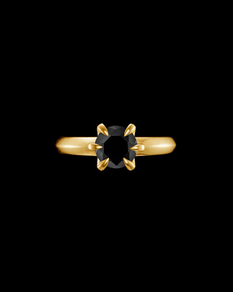 18K Yellow Gold - 1.5CT Black Diamond - Made to Order