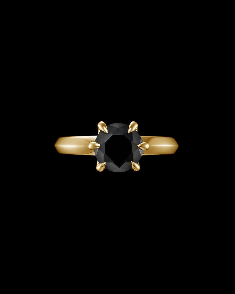 18K Yellow Gold - 2.0CT Black Diamond - Made to Order