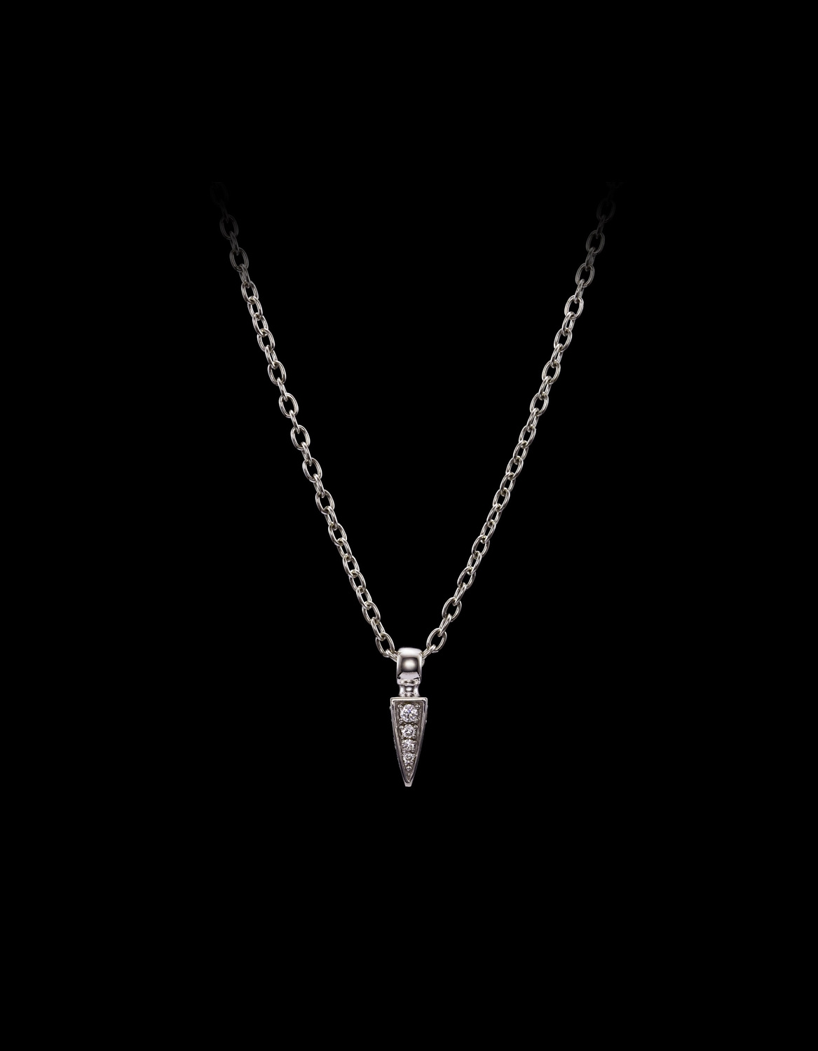 Tiny Poison Arrow Diamond Necklace-image-0