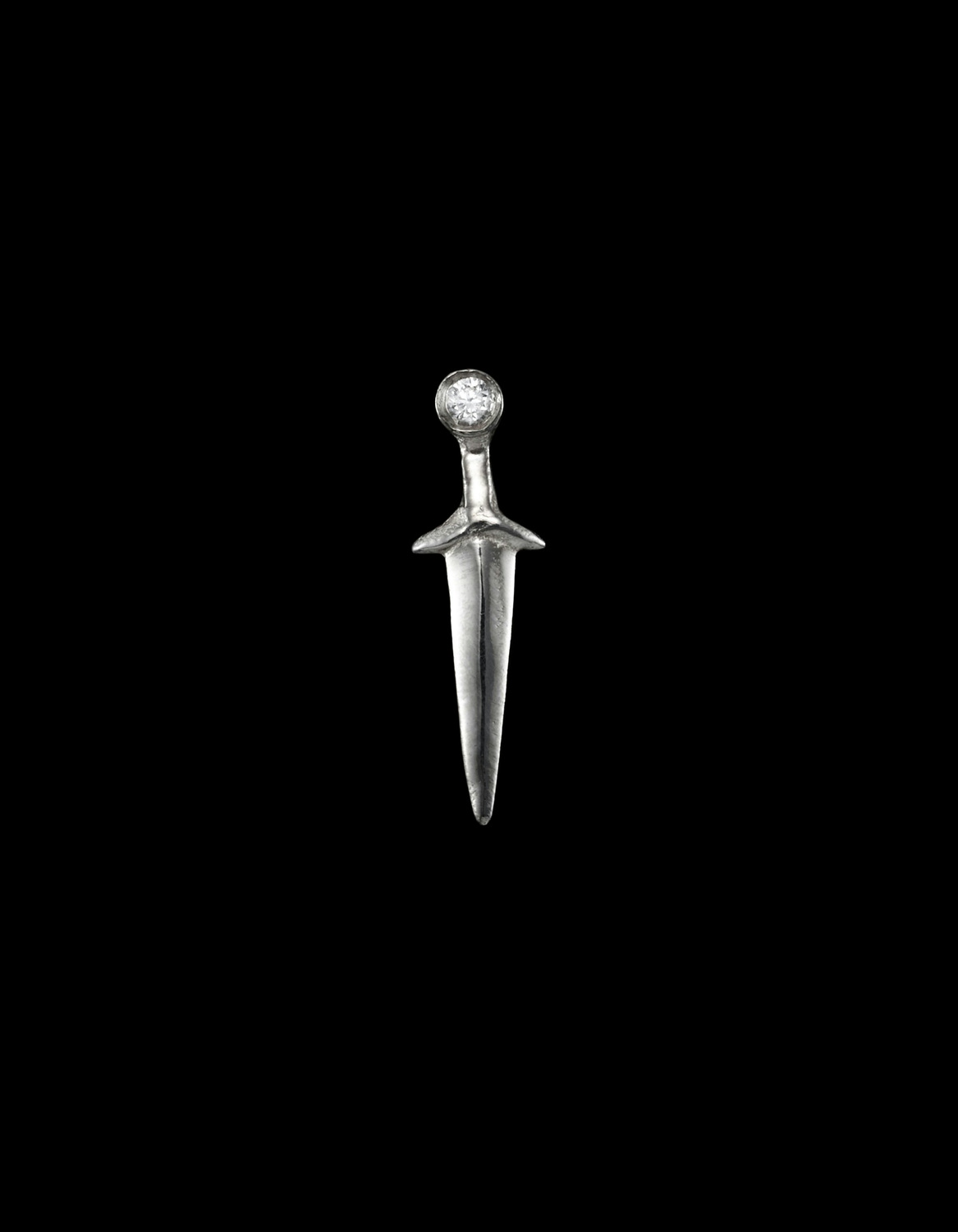 Ace of Swords Diamond Ear Stud-image-0