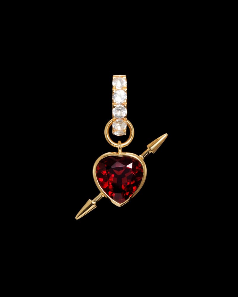 Gold-plated Silver - Clear Quartz & Red Garnet