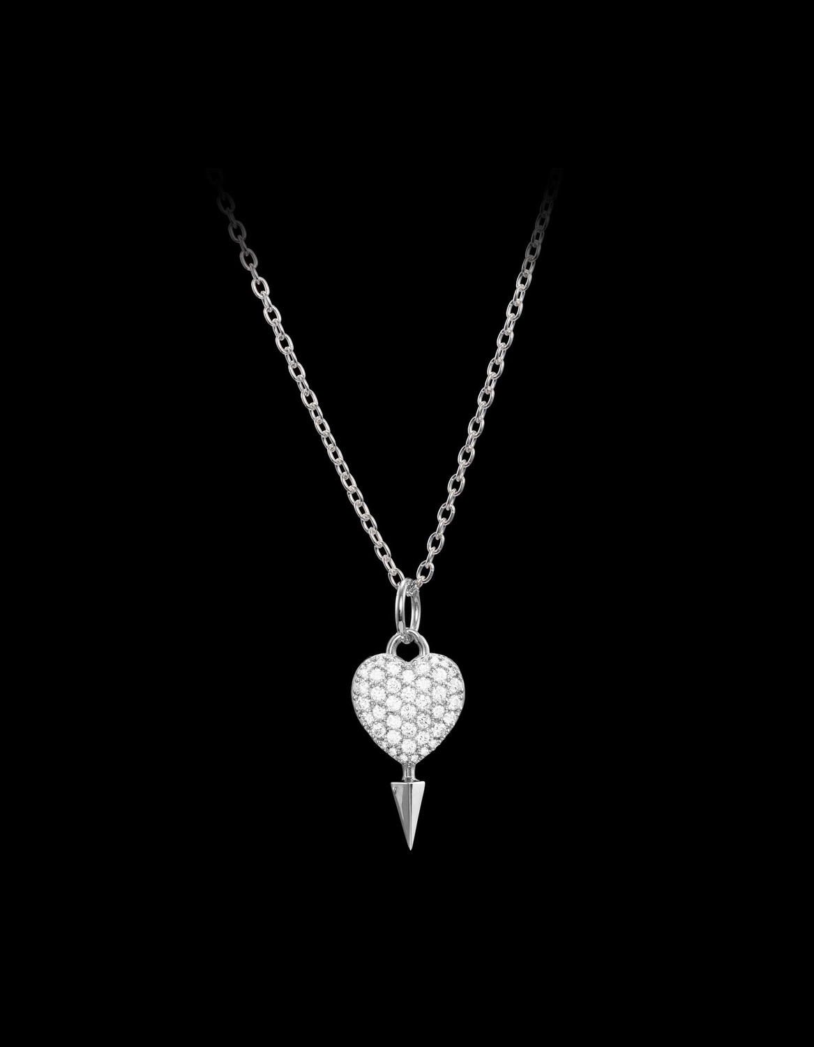Revenge Heart Pavé Necklace-image-0