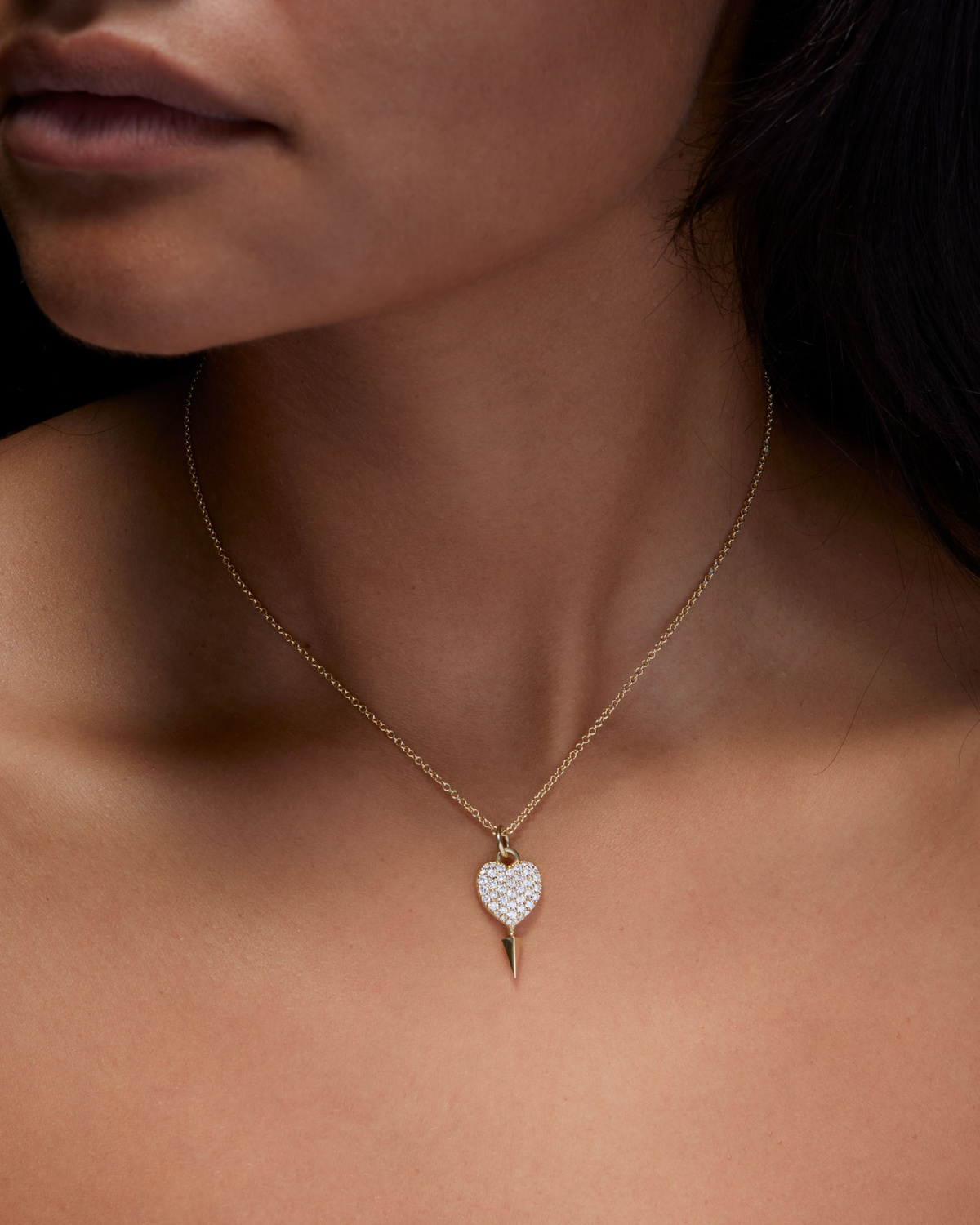 Revenge Heart Pavé Necklace-image-1