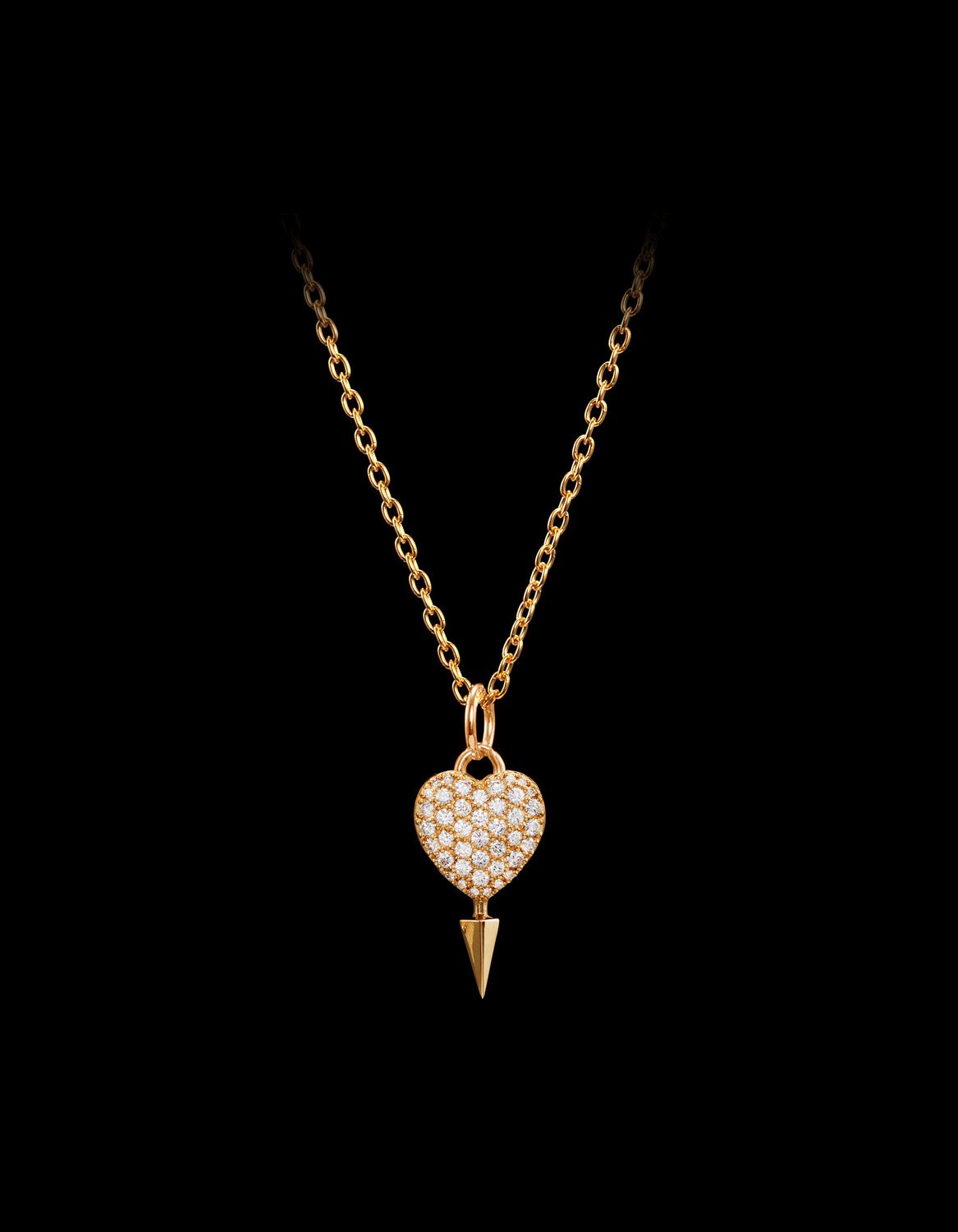 Revenge Heart Pavé Necklace-image-0