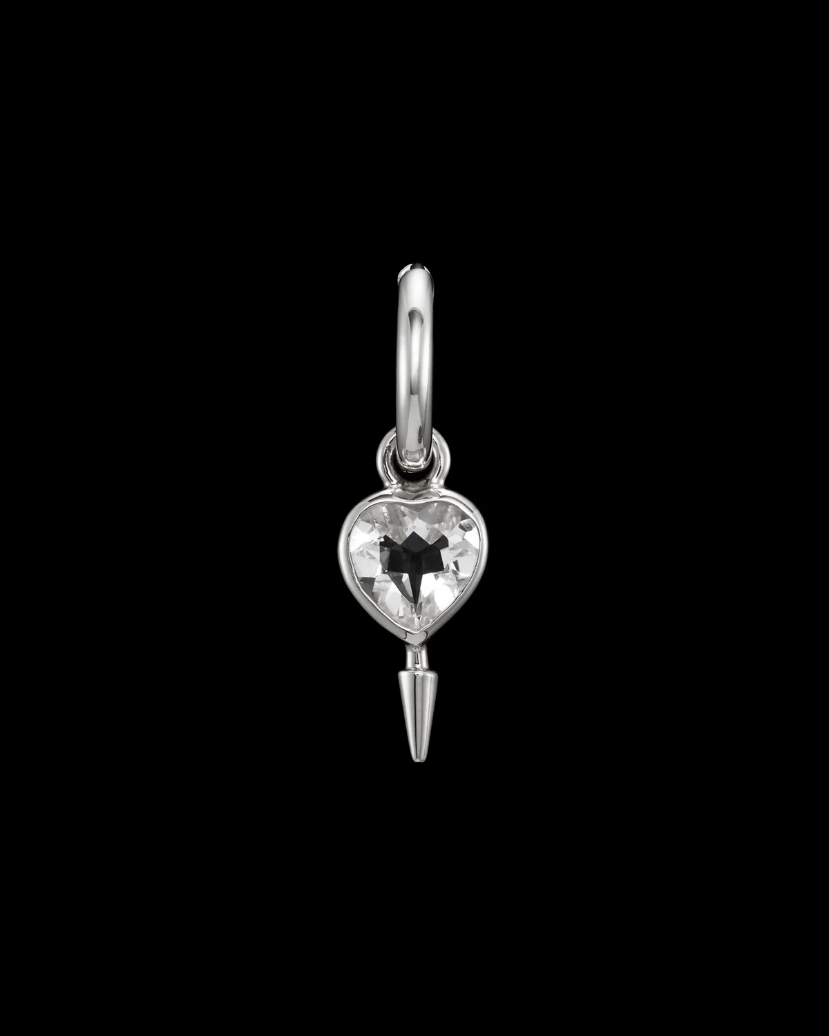Single Love Faceted Earring