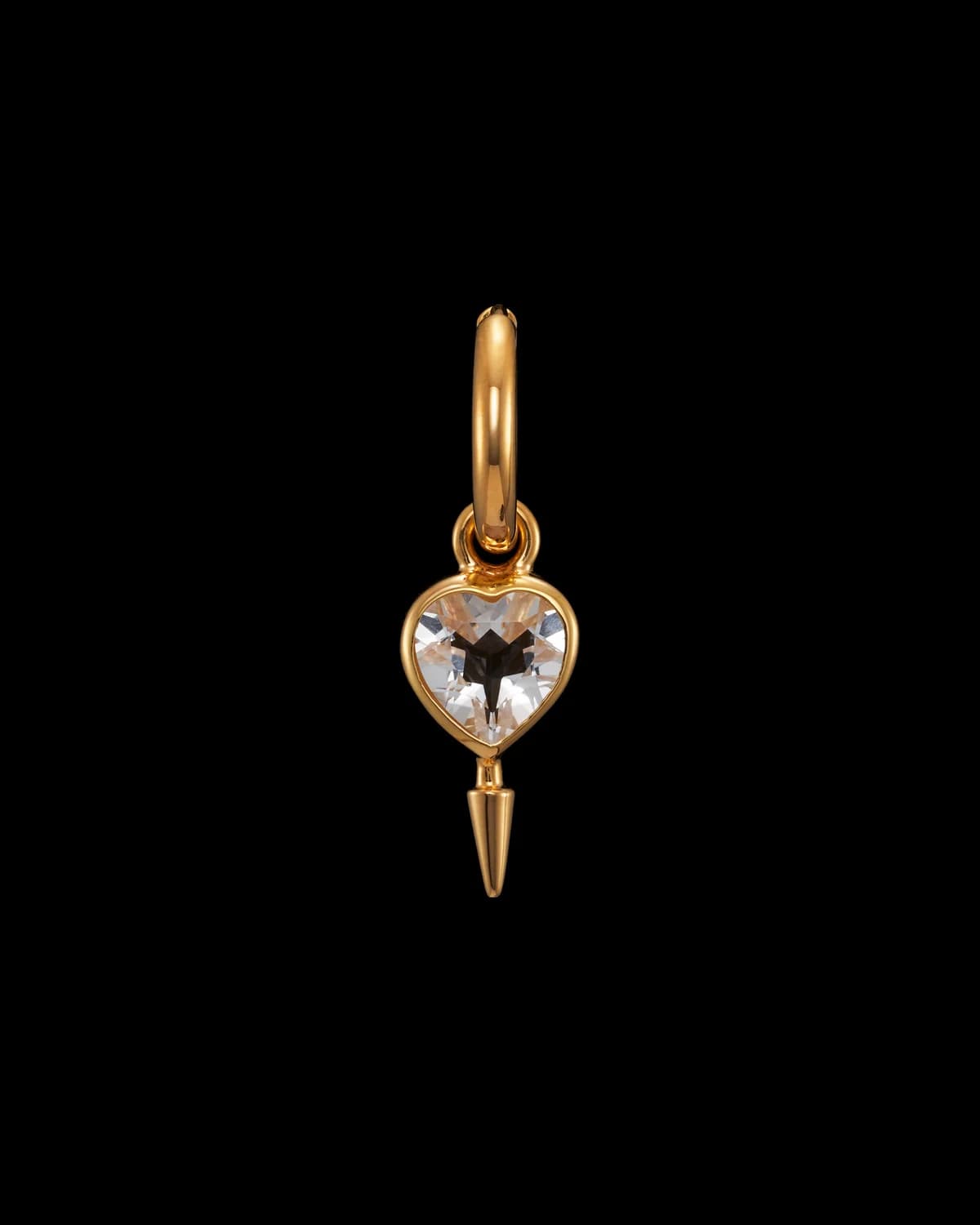 Single Love Faceted Earring