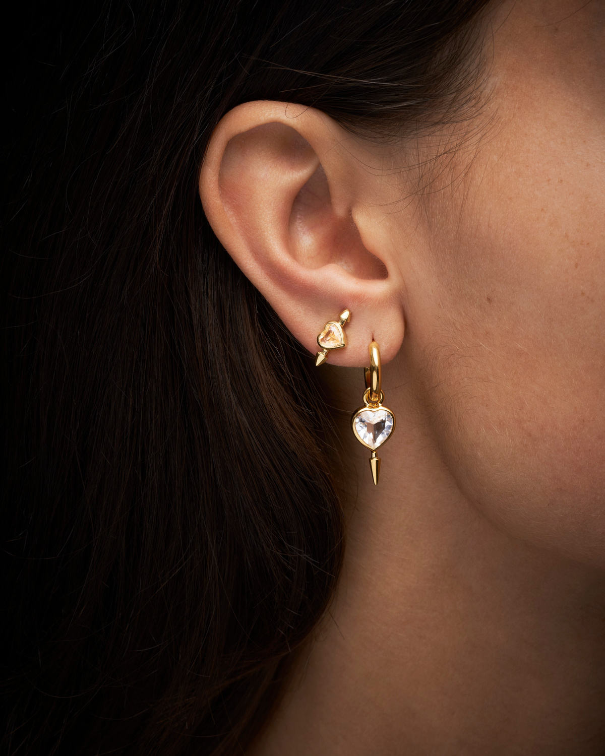 Single Love Faceted Earring-image-2
