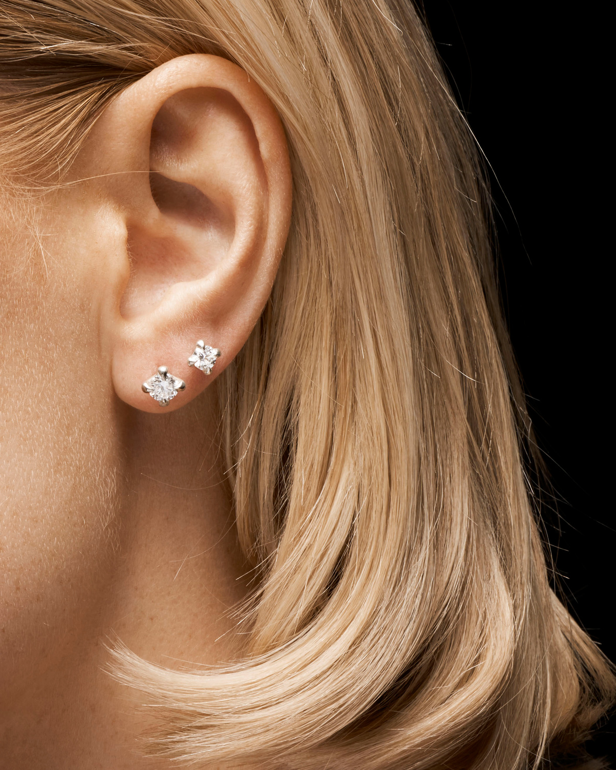 Snatched Diamond Large Ear Stud-image-2