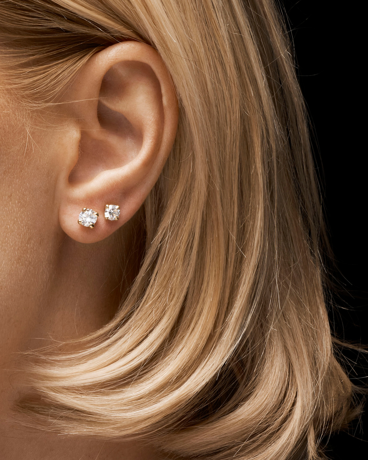 Snatched Diamond Large Ear Stud-image-2