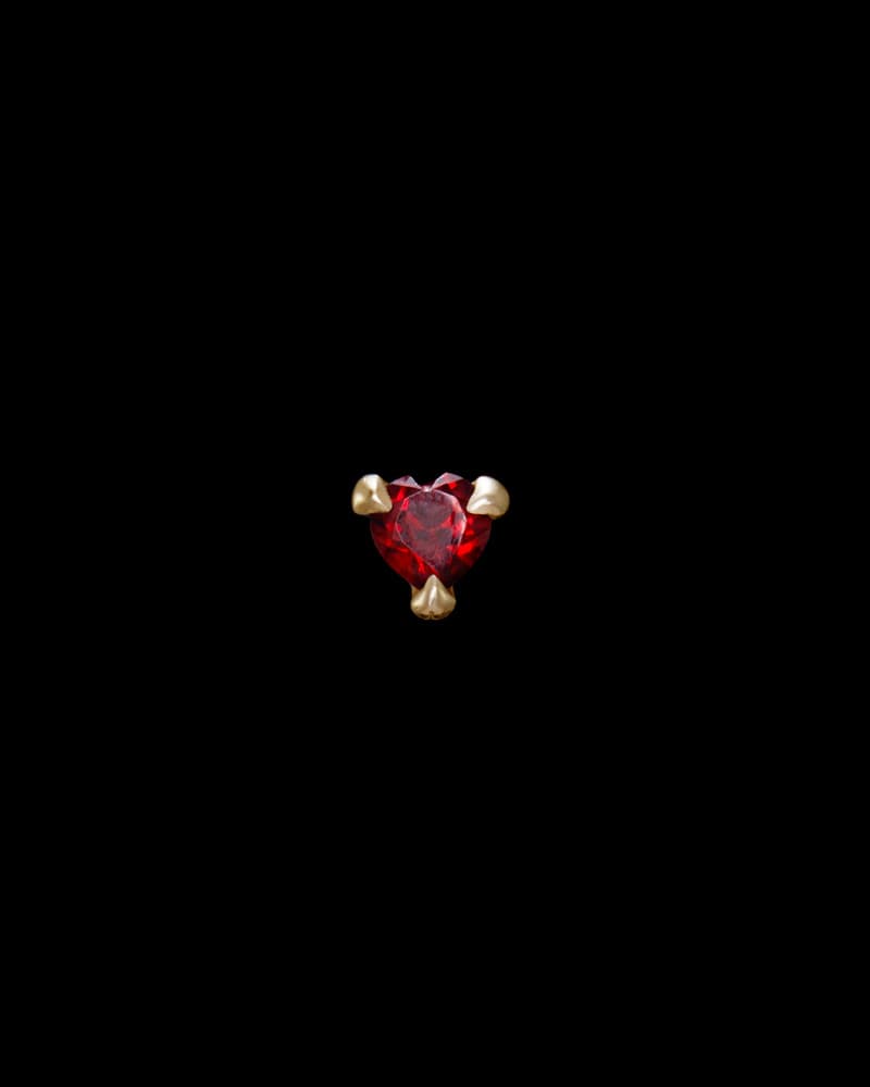 18K Yellow Gold - Mozambique Garnet
