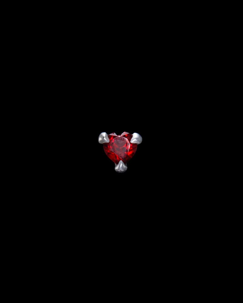 18K White Gold - Mozambique Garnet