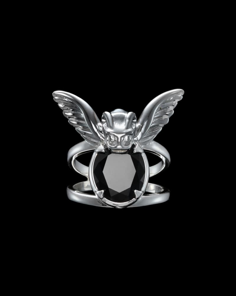 Silver - Black Spinel