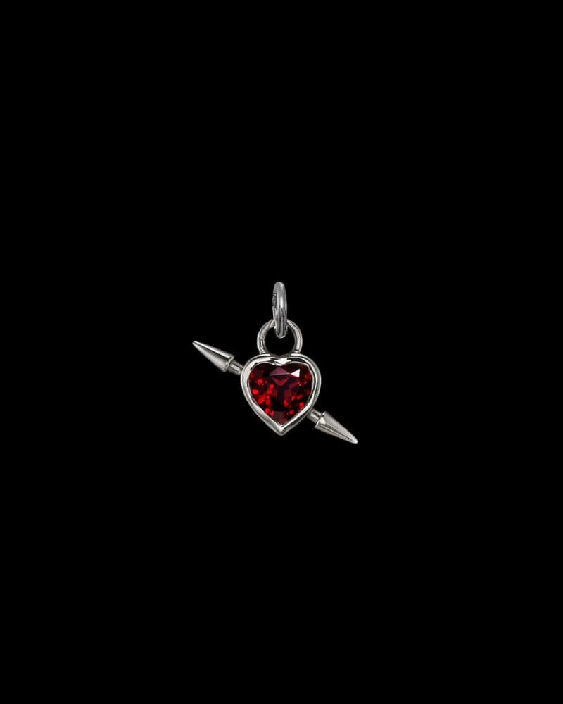 18K White Gold - Mozambique Garnet