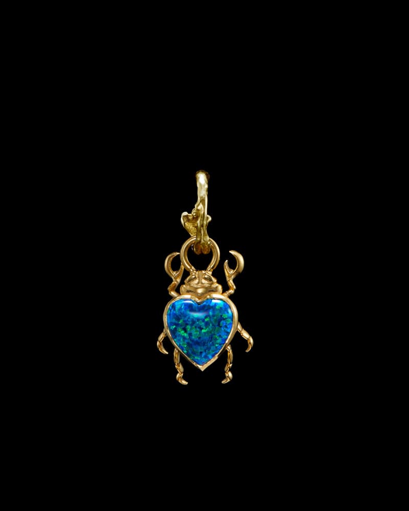 Gold-plated Silver - Synthetic Opal