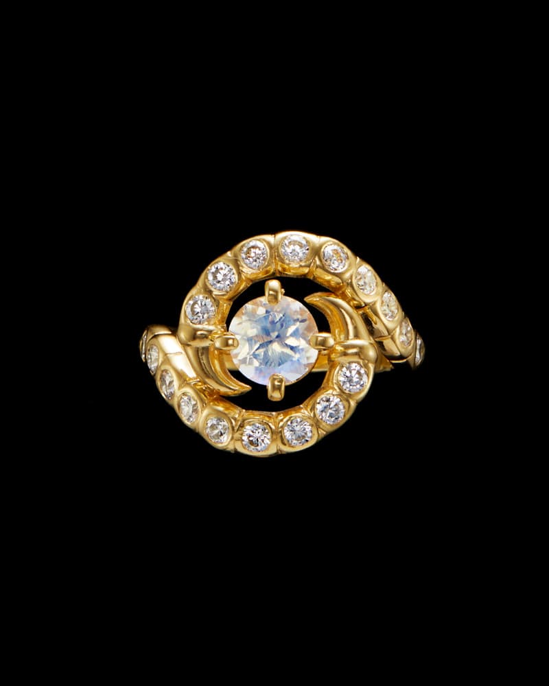 Gold-plated Silver - Moonstone