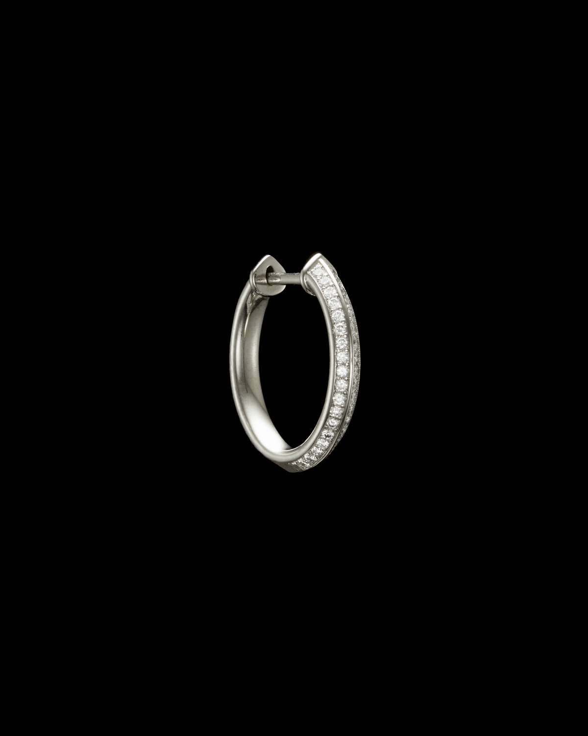 Captured Pavé Hoop Earring-image-0