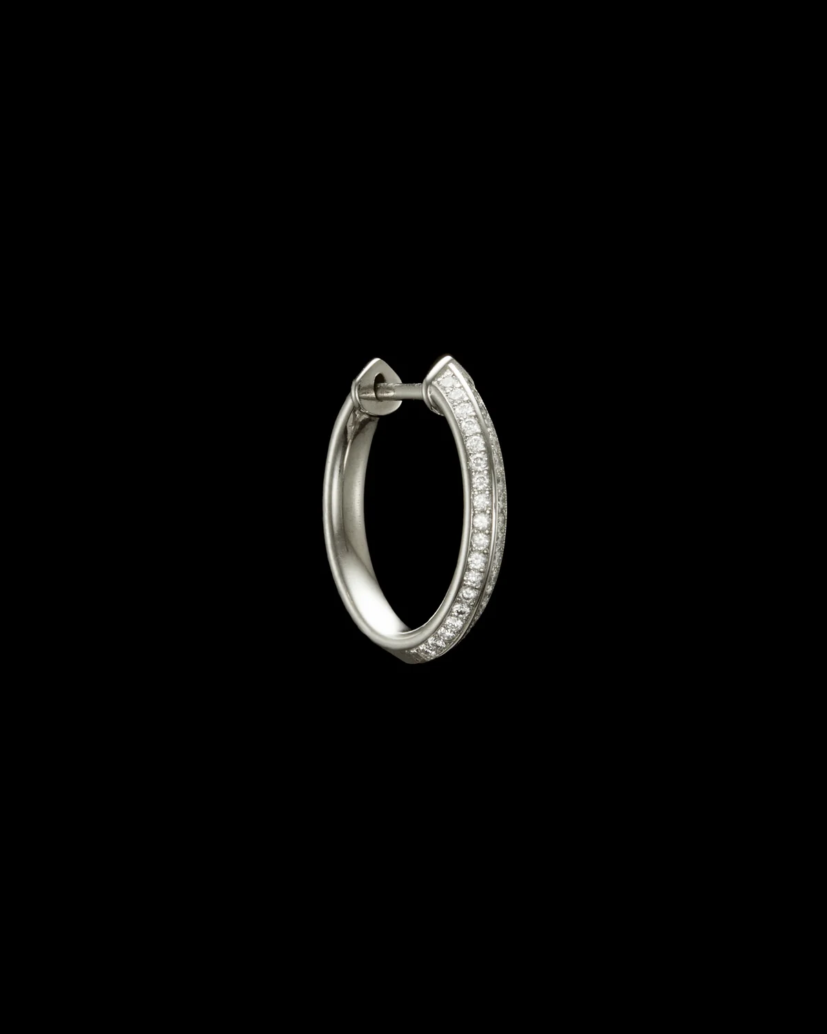 Captured Pavé Hoop Earring-image-0