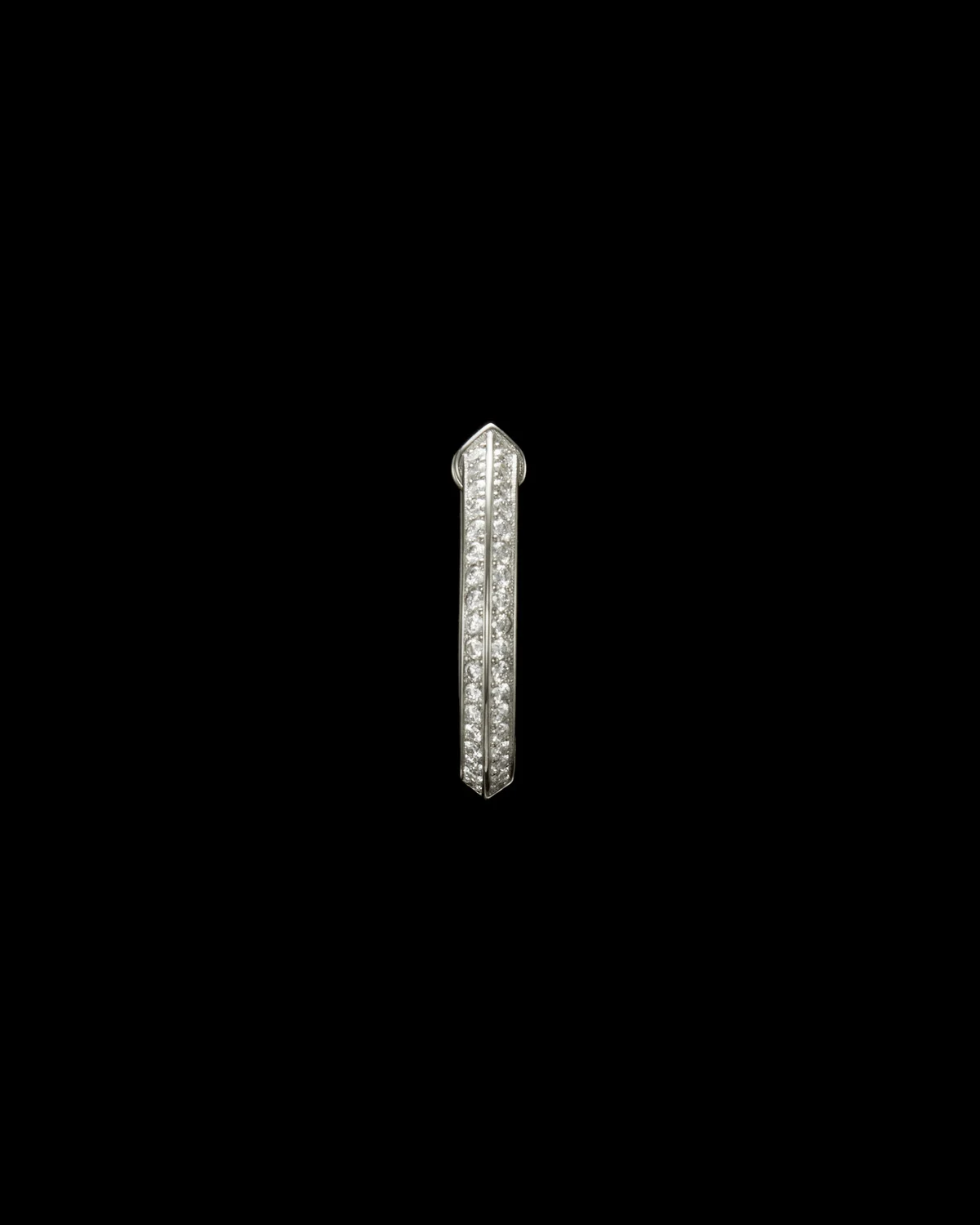 Captured Pavé Hoop Earring-image-1
