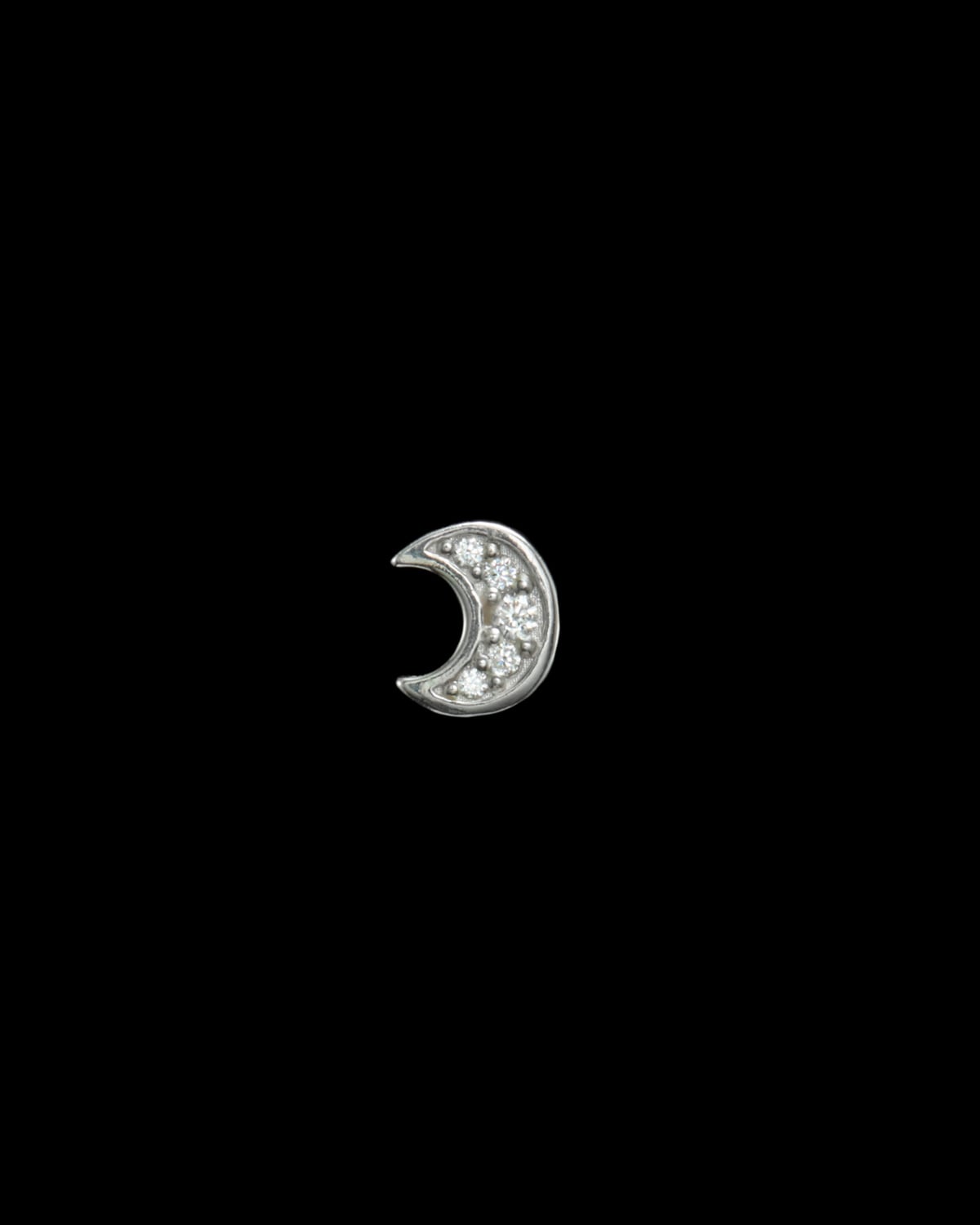 Moon Diamond Ear Stud-image-0