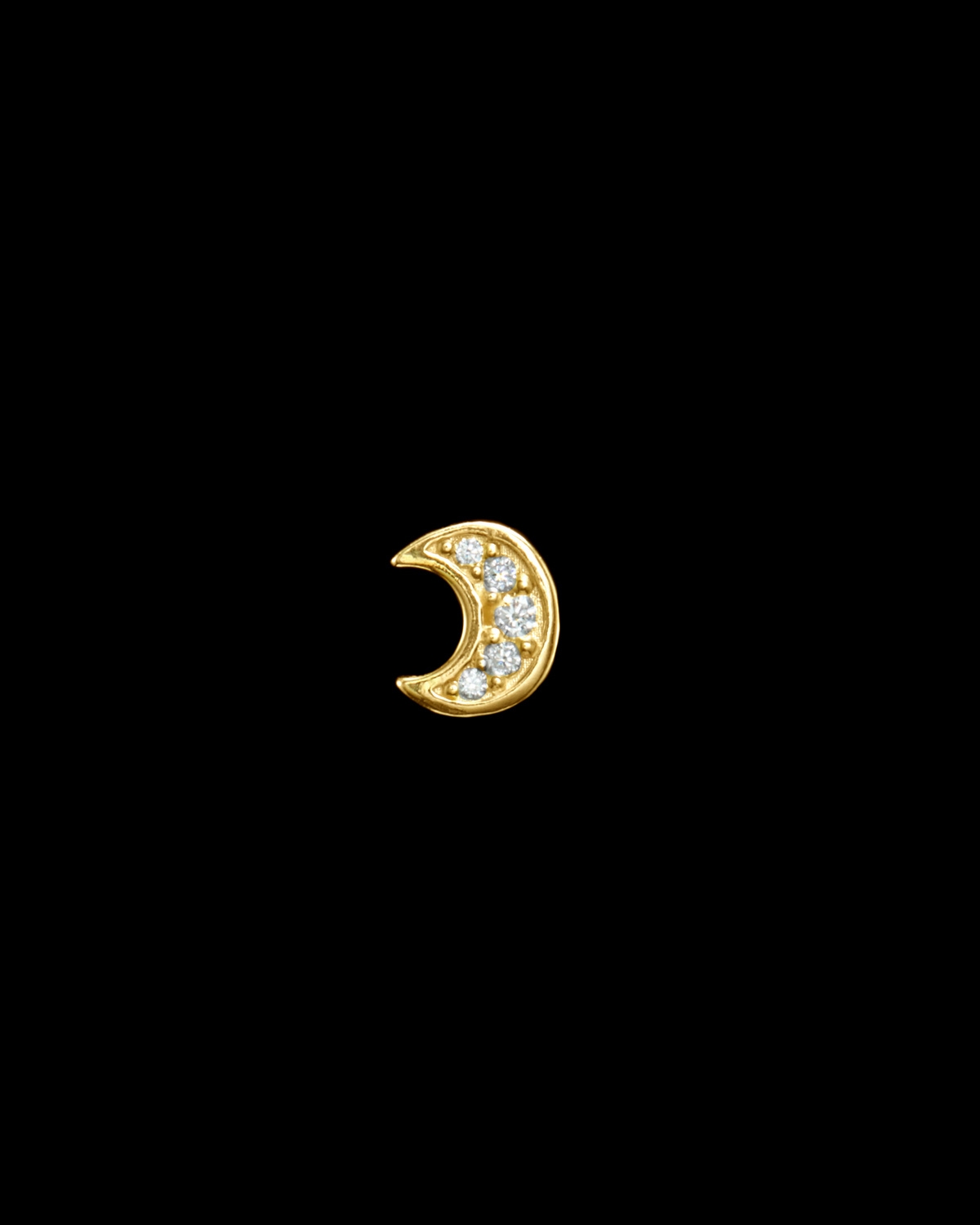 Moon Diamond Ear Stud-image-0