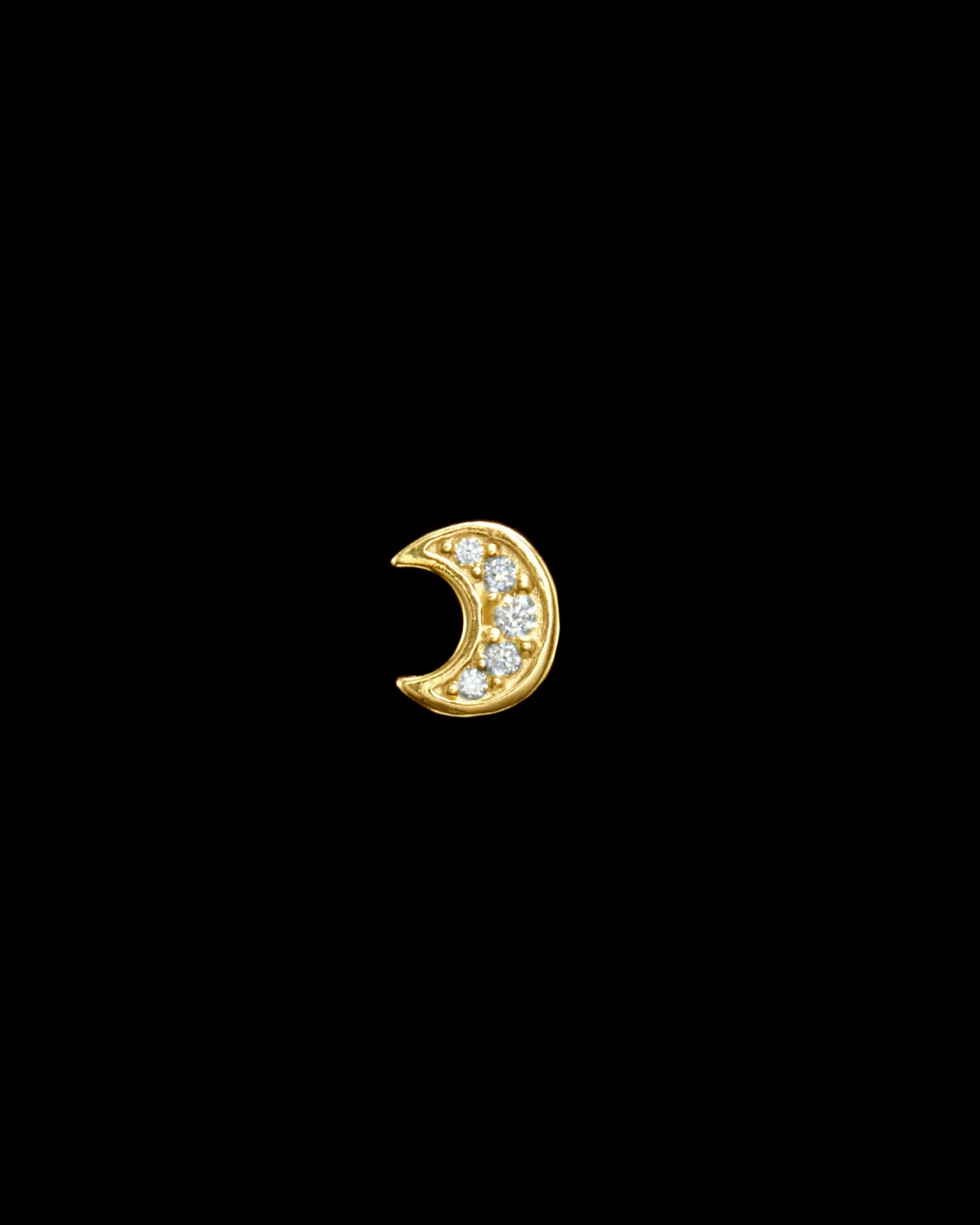 Moon Diamond Ear Stud-image-0